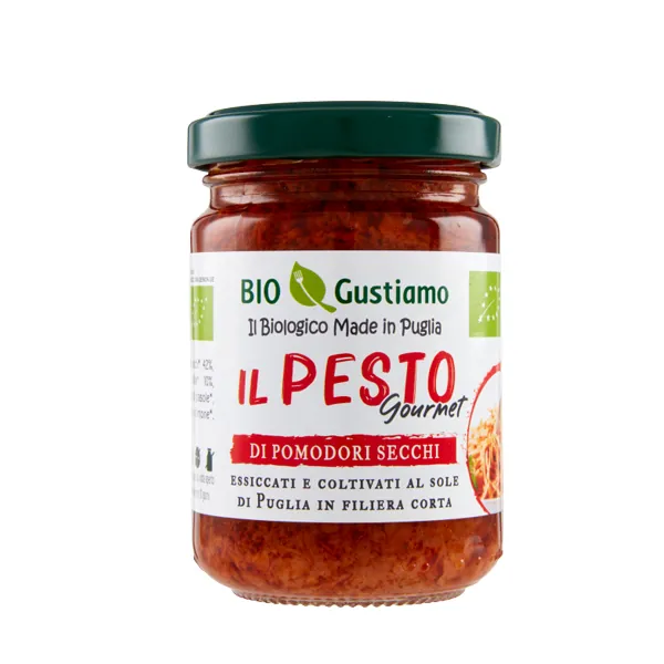Bio gustiamo saulē kaltētu tomātu pesto - 140 g